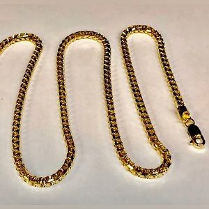 14ᴋ sᴏʟɪᴅ ɢᴏʟᴅ ғʀᴀɴᴄᴏ ᴄʜᴀɪɴ 22ɪɴ. 3.5ᴍᴍ